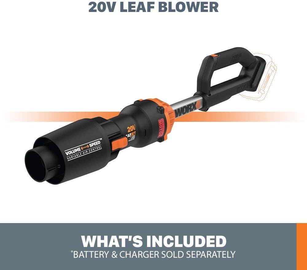 imageWORX Nitro WG543 20V Cordless Leaf Blower Electric Blower with 410CFM ampamp 130MPH Blowers for Lawn Care with 38 Lbs Battery ampamp Charger Included410CFM 20V BlowerTool Only