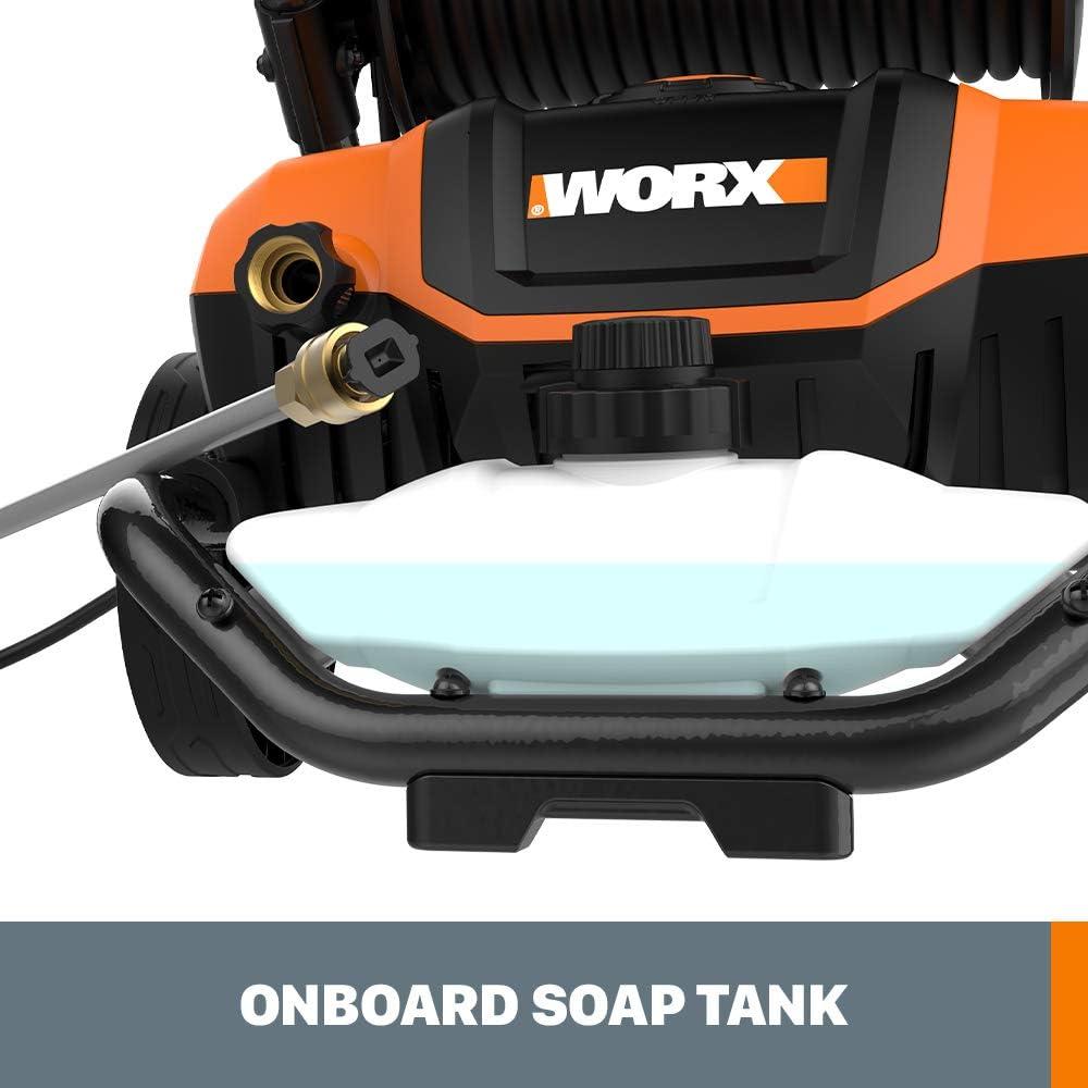 imageWORX WG604 1600 Max PSI 13A Pressure Washer with Rolling Cart Black and OrangePressure Washer w Cart style