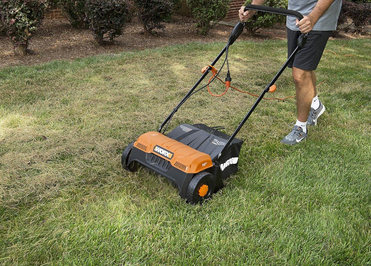 imageWORX WG850 12 Amp 14 Inch Corded Electric Dethatcher BlackElectric Dethatcher