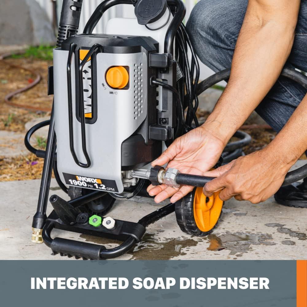 imageWorx 13 Amp Electric Pressure Washer Max 1870 PSI Max 14 GPM WG602Pressure Washer 2090 PSI