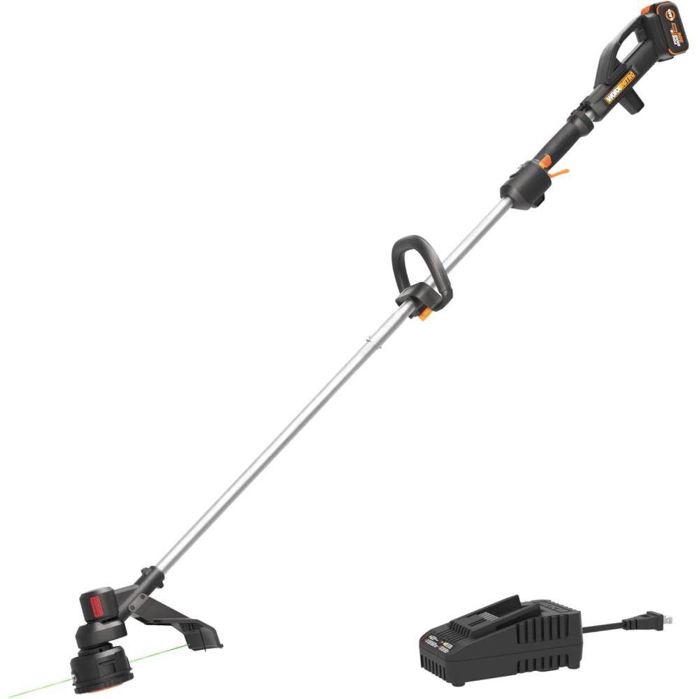 imageWORX 20V GT Revolution 12quot 40Ah Cordless String Trimmer ampamp Turbine Leaf Blower Power Share Combo Kit  WG9303 Batteries ampamp Charger Included20V 1315 Trimmer Tool Only