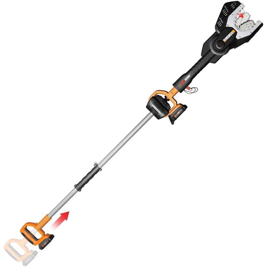 imageWorx WG321 20V Power Share JawSaw Cordless Chainsaw with 5ft Extension Pole