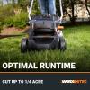 WORX Nitro 40V 16″ Cordless Lawn Mower w/Brushless Motor 2.0 & Intellicut, 2-in-1 Electric Mower w/Mulch Blade, Lightweight Push Lawn Mower for 1/4 Acre WG737 – Batteries & Charger Included(16″ 40V Mower w/(2) 4.0Ah Batteries)