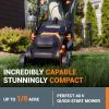 WORX Nitro 40V 21″ Cordless Lawn Mower w/Aerodeck & Intellicut, Brushless Electric Mower Up to 1/2 Acre, Push Lawn Mower w/ 7-Position Height Adjustment WG752 – Batteries & Charger Included(14″ 40V Mower w/(2) 4.0Ah Batteries)