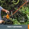 WORX Nitro WG263 22″ 20V Cordless Hedge Trimmer, Electric Hedge Trimmer with Dual-Action Blades & 3400 SPM, Brushless Bush Trimmer Cuts Branches 1″ Thick, Battery & Charger Included(26″ 40V Hedge Trimmer/Tool Only)