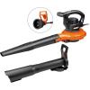 WORX WG509 12 Amp Trivac, 3 in 1 Electric Leaf Blower, Leaf Vacuum & Leaf Mulcher for Lawn Care(400CFM Blower/Vac/Mulcher)