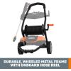 WORX WG604 1600 Max PSI 13A Pressure Washer with Rolling Cart, Black and Orange(Pressure Washer w/ Cart style)