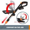 Worx GT Revolution 20V 12″ String Trimmer Grass Trimmer/Edger/Mini-Mower, WG170.9(12″ Trimmer w/2.0 Ah Battery)