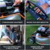 Worx Nitro 80V Cordless Lawn Mower, Electric Mower with Brushless Motor, 3-in-1 Self-Propelled Lawn Mower WG761-4 Batteries & Basecamp Charger Included(21″ 80V Mower w/(4) 5.0Ah Batteries)