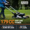 Worx Nitro 80V Cordless Lawn Mower, Electric Mower with Brushless Motor, 3-in-1 Self-Propelled Lawn Mower WG761-4 Batteries & Basecamp Charger Included(21″ 80V Mower w/(4) 5.0Ah Batteries)