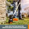 Worx WG183 40V 13″ Cordless String Trimmer (Batteries & Charger Included), Black and Orange(2 20V Batteries + Charger Sold Separately)