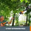 Worx WG321 20V Power Share JawSaw Cordless Chainsaw with 5ft Extension Pole