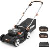 imageWORX Nitro 40V 21quot Cordless Lawn Mower wAerodeck ampamp Intellicut Brushless Electric Mower Up to 12 Acre Push Lawn Mower w 7Position Height Adjustment WG752  Batteries ampamp Charger Included17 40V Mower w2 40Ah Batteries