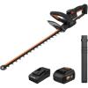 WORX Nitro WG263 22″ 20V Cordless Hedge Trimmer, Electric Hedge Trimmer with Dual-Action Blades & 3400 SPM, Brushless Bush Trimmer Cuts Branches 1″ Thick, Battery & Charger Included(22″ 20V Hedge Trimmer w/(1)4.0Ah Battery)