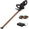WORX WG261.9 22″ 20V Cordless Hedge Trimmer, Battery & Charger Not Included(24″ 40V Hedge Trimmer w/(2)2.0Ah Batteries)