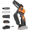 WORX WG324.9 20V Power Share 5” Cordless Pruning Saw, Bare Tool Only, Black and Orange(20V 2.0 Batt/Charger)