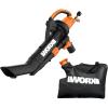 WORX WG509 12 Amp Trivac, 3 in 1 Electric Leaf Blower, Leaf Vacuum & Leaf Mulcher for Lawn Care(350CFM Blower/Vac/Mulcher)