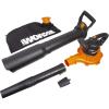 WORX WG509 12 Amp Trivac, 3 in 1 Electric Leaf Blower, Leaf Vacuum & Leaf Mulcher for Lawn Care(400CFM Blower/Vac/Mulcher)