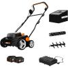 Worx Nitro 40V Cordless 14″ Lawn Dethatcher w/ Brushless Motor, 2-in-1 Dethatcher and Scarifier Removes Deep Thatch, Dethatcher Cordless Tool to Improve Grass Health – 2 Batteries & Charger Included