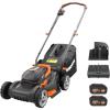 Worx Nitro 80V Cordless Lawn Mower, Electric Mower with Brushless Motor, 3-in-1 Self-Propelled Lawn Mower WG761-4 Batteries & Basecamp Charger Included(17″ 40V Mower w/(2) 4.0Ah Batteries)