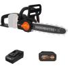 Worx WG322 20V Power Share 10″ Cordless Chainsaw with Auto-Tension(12″ Cordless Brushless Chainsaw)