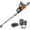 Worx WG323 20V Power Share 10″ Cordless Pole/Chain Saw with Auto-Tension (Battery & Charger Included)(20V Cordless Pole/Chain Saw)