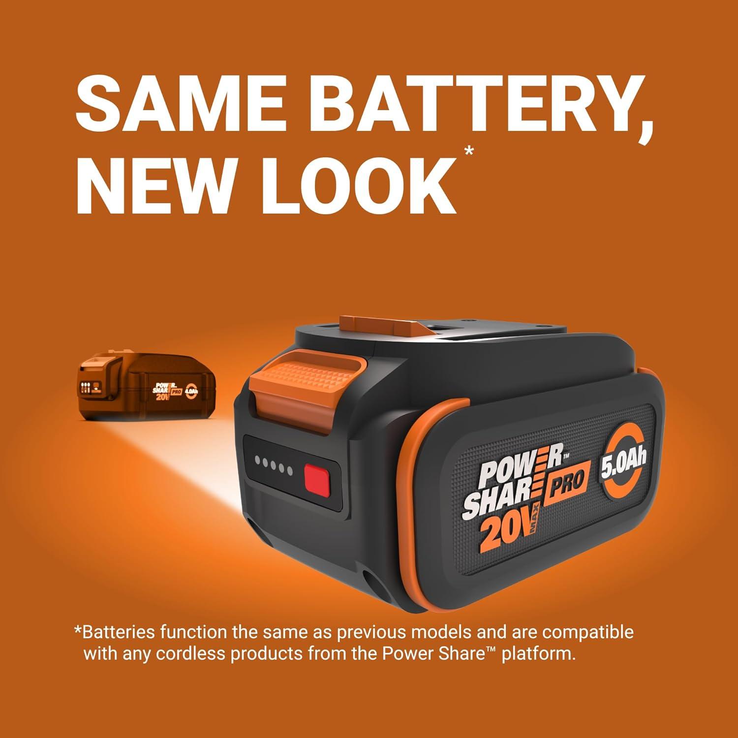 imageWORX Battery 20V 50 Ah PowerShare Pro Lithiumion Battery WA3675