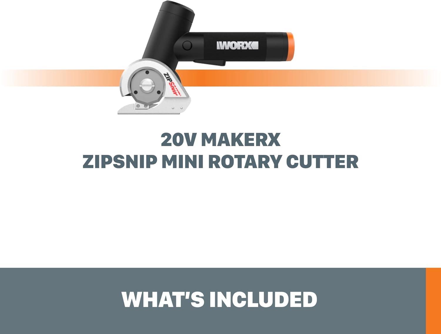 imageWorx 20V MAKERX WX745L9 ZipSnip Mini Rotary Cutter Tool Only