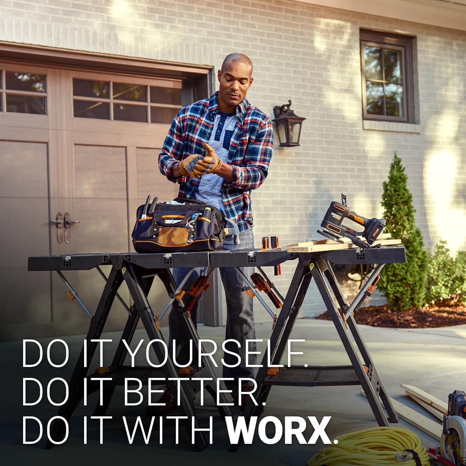 imageWorx WX065 Clamping Sawhorses with Bar ClampsWorx Pegasus Work Table