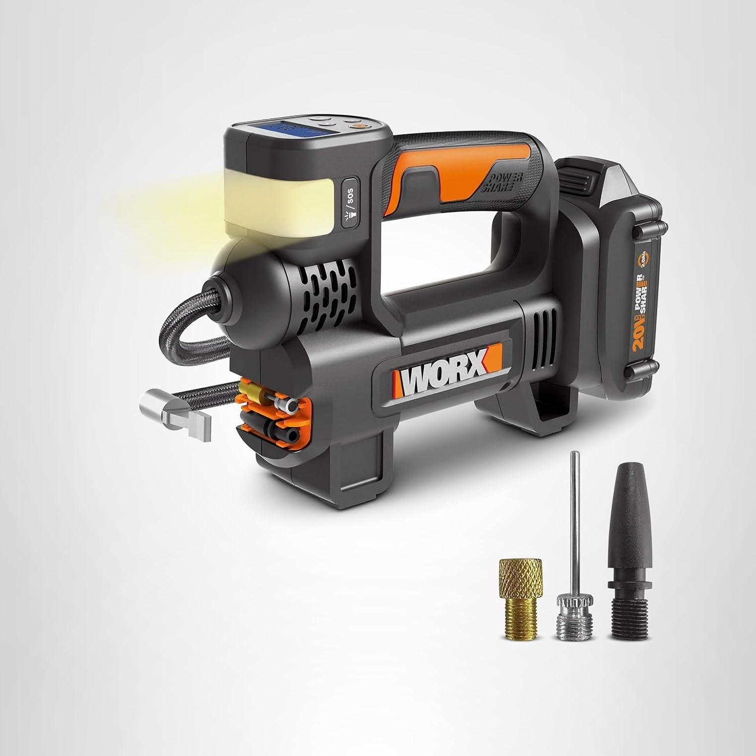 imageWorx WX092L9 20V Power Share Portable Air Pump Inflator Tool Onlyw 20V Battery Charger