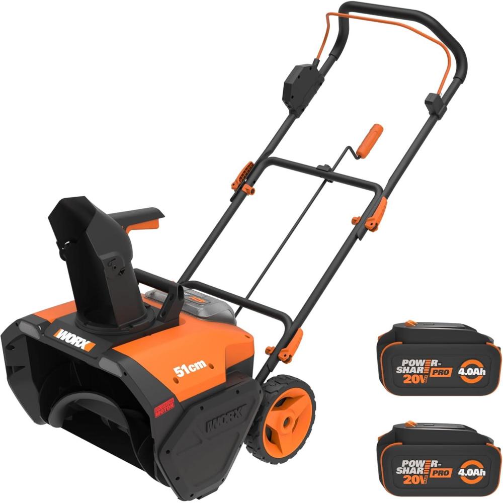 imageBundle of Worx 40V 20quot Cordless Snow Blower Power Share with Brushless Motor  WG471 Batteries ampamp Charger Included  WORX 20V Power Share PRO 40Ah Battery