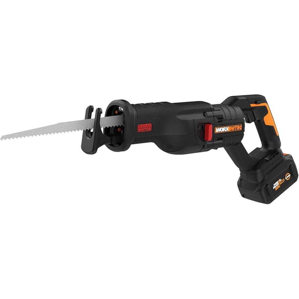 imageWorx Nitro WX516L 20V Power Share PRO 40Ah Cordless Reciprocating Saw with Brushless Motor