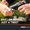 WORX Nitro 20V SwitchDriver 2.0 with 85 pc Accessory Kit, 2-in-1 Brushless Cordless Drill Driver, Drill Set Rotatable Dual 1/4″ Chucks, WX177L.2 – (Battery & Charger Included)(20V SwitchDriver Drill 2.0(Battery & Charger & Accessory Included))