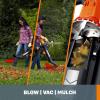 WORX WG509 12 Amp TRIVAC 3-in-1 Electric Leaf Blower with All Metal Mulching System & WA0030 Landscaping 26-Gallon Collapsible Yard Waste Bag/Leaf Bin(w/ Debris Collection Bag)