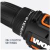 Worx 20V Cordless Drill Driver, 84pc Accessory Kit, Variable 2-Speed, 265 In-Lbs Torque, 20+1 Clutch, Lightweight, Compact, 3/8-Inch Keyless Chuck – Battery & Charger Included(3/8″ Cordless Drill & Driver (Battery & Charger Included))