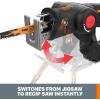 Worx WX550L.9 20V Power Share Axis Cordless Reciprocating & Jig Saw (Tool Only)(Battery + Charger Not Included)