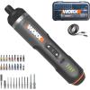 WORX 4V Lithium Screwdriver 30-Piece Accessory Kit WX242L(Black/Silver)