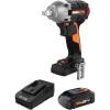 WORX Nitro WX272L 20V Power Share 1/2″ Cordless Impact Wrench with Brushless Motor(20V Cordless Brushless Impact Wrench(Battery Pack & Charger))