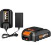 WORX WA3606, 2.0Ah, Indicator, 5 hr Charging Time 20V Battery and Charger, Black & Orange