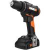 Worx 20V Cordless Drill Driver, 84pc Accessory Kit, Variable 2-Speed, 265 In-Lbs Torque, 20+1 Clutch, Lightweight, Compact, 3/8-Inch Keyless Chuck – Battery & Charger Included(3/8″ Cordless Drill & Driver (Battery & Charger Included))