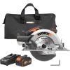 Worx Nitro 20V Brushless Cordless Circular Saw, 7-1/4-Inch, Compact Circular Saw WX520L, Battery & Charger Included