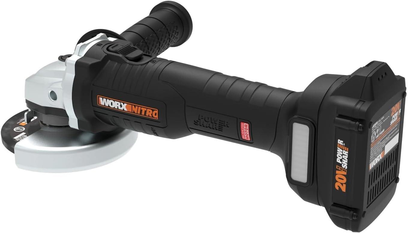 imageWorx WX812L 20V Power Share Brushless 412quot Angle Grinder