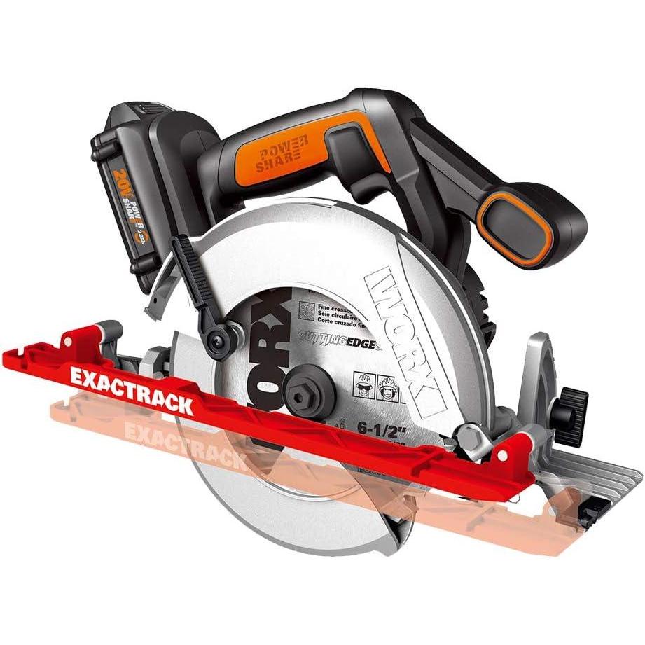 imageWorx WX530L 20V Power Share ExacTrack 65quot Cordless Circular Saw