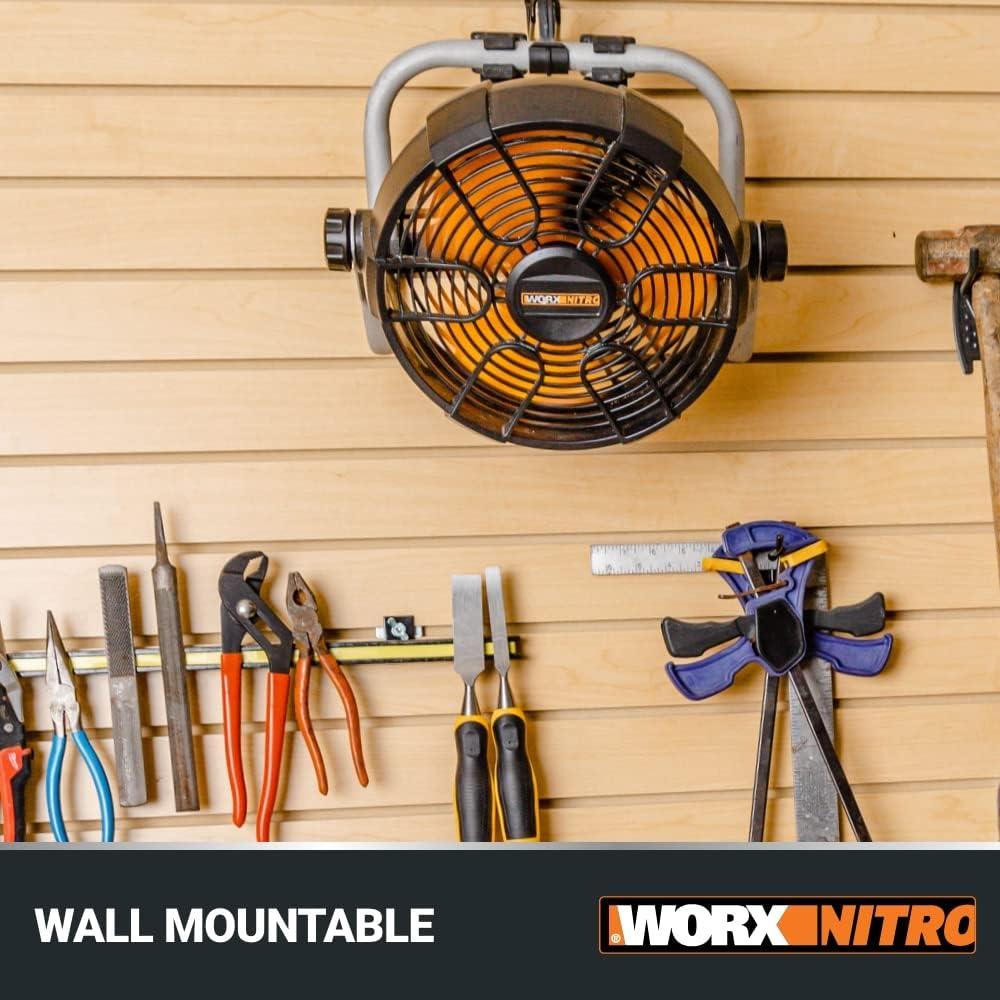 imageWORX WX095L9 20v 9quot Fan Bare Tool OnlyWX095L Work Fan with Ready Charge