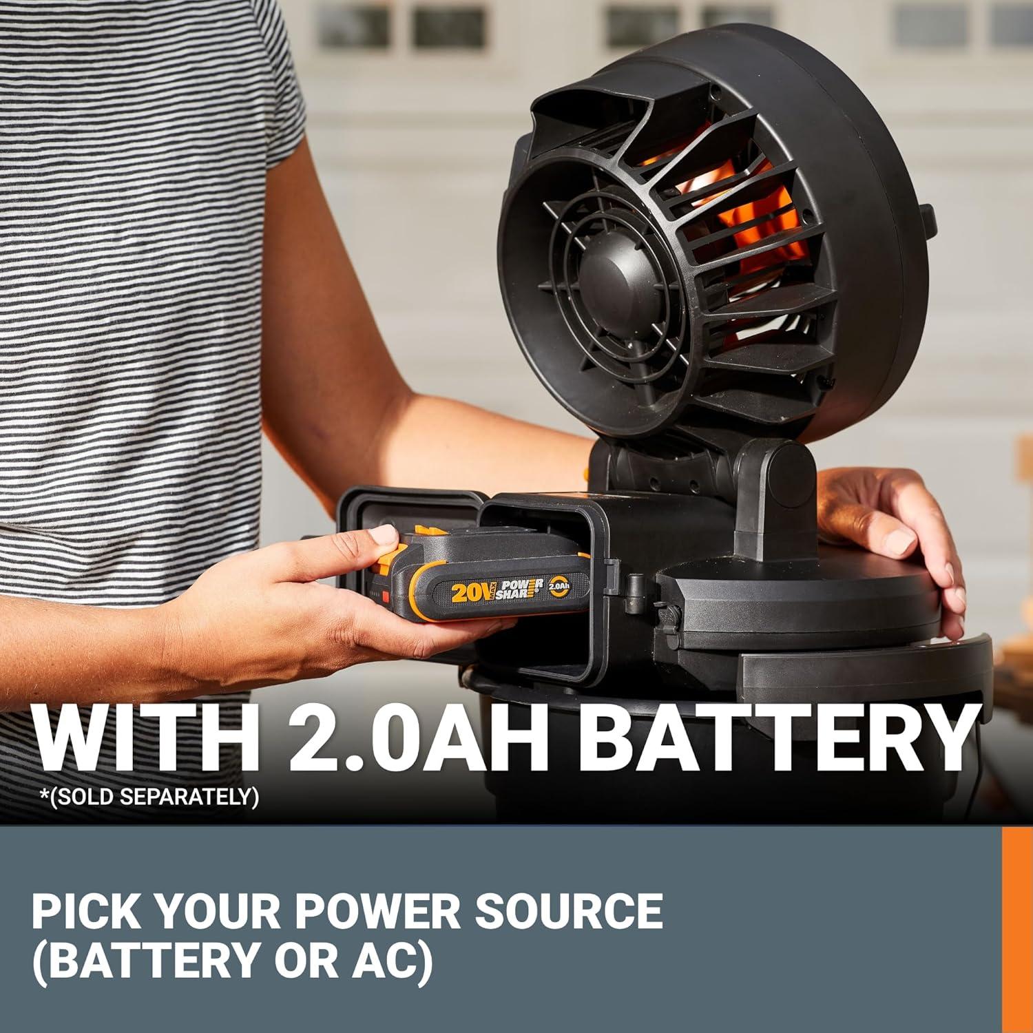 imageWORX WX095L9 20v 9quot Fan Bare Tool OnlyWX097L9 Misting Fan Tool Only