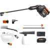 WORX 20V Brushless Hydroshot WG630.2 Cordless High Flow Pressure Washer, Car Washer, Home Cleaner Portable Garden Watering, PowerShare, 5-in-1 Adjustable Nozzle, 1 * 4.0Ah Battery & Charger Included