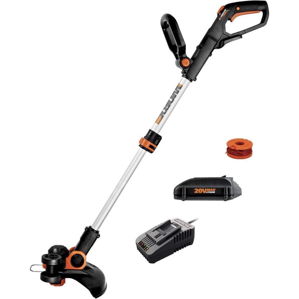 image:imageWORX 20V 12 Cordless String Trimmer amp 120 MPH Leaf Blower Combo 2 Batteries amp Charger Included WG9162 in 1 Trimmer w1 Battery 20 Ah Charger