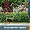 WORX 20V 12‘’ Cordless String Trimmer & 120 MPH Leaf Blower Combo, 2 Batteries & Charger Included, WG916(2 in 1 Trimmer/Tool Only)