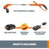WORX Cordless String Trimmer & Lawn Edger, Electric Weed Wacker with 4.2 LBS, 20V Weed Eater with Auto Feed, Battery & Charger Included, WG154(10″ 20V 2 in 1 Trimmer w/(1) 2.0 Ah Battery)