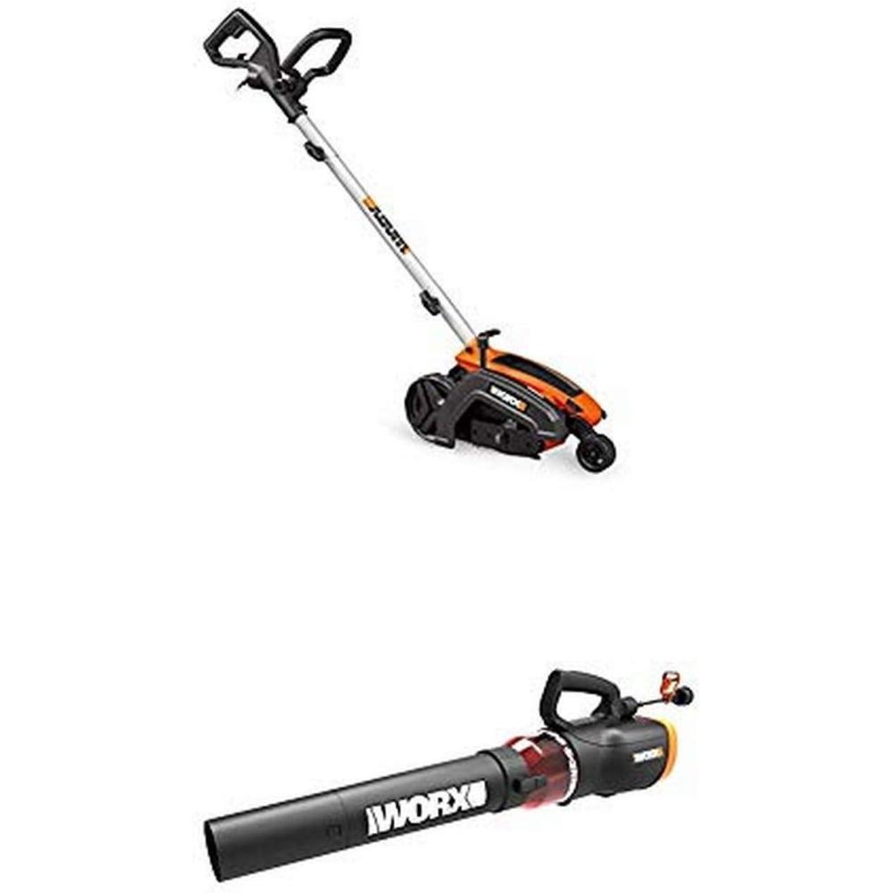image:imageWORX WG896 12 Amp 75 Electric Lawn Edger amp Trencher wTurbine 600 Electric Leaf BlowerLawn Trencher Blower